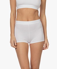 Wolford Beauty Cotton Ribbed Bike Shorts - Pearl