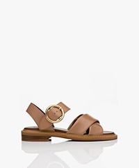 See by Chloé Lyna Calf Skin Sandals - Cookie