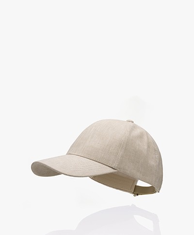 Varsity Headwear Linen Cap - Hampton Beige