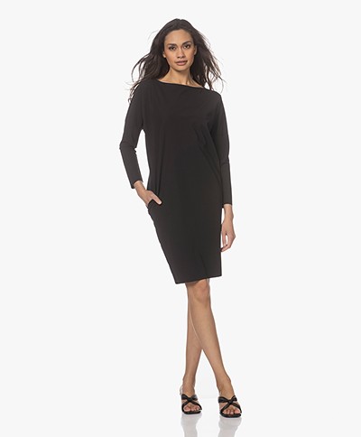 Woman by Earn Agatha Tech Jersey Dress - Black