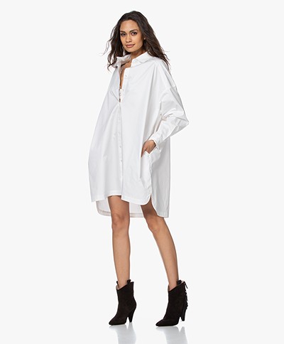 ANINE BING Aubrey Oversized Shirt Dress - White