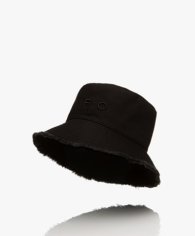 IRO Veneto Fringe Bucket Hat - Zwart