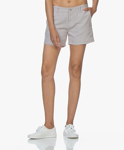 BRAEZ Linen Blend Shorts - Platin