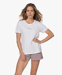 Denham Emma Cotton Printed T-shirt - White