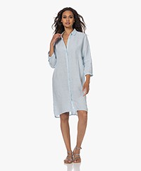 Josephine & Co Lorenne Linnen Blousejurk - Lichtblauw