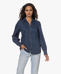 Rails Angelica Tencel Denim Blouse - Dark Vintage