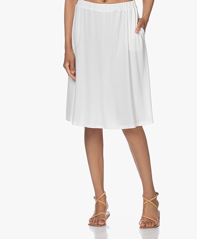 LaSalle Lyocell Jersey A-line Skirt - Panna