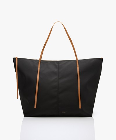 By Malene Birger Abello Two-tone XL Shopper Bag - Black