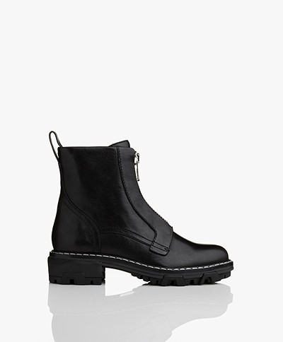 Rag & Bone Shiloh Leather Ankle Boots - Black