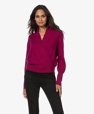 Repeat Cashmere Wrap Sweater - Orchid