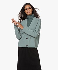 Repeat Organic Cashmere Button-through Cardigan - Mineral