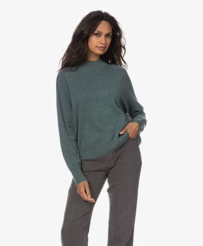 Repeat Fine Knitted Cashmere Sweater - Kelp 