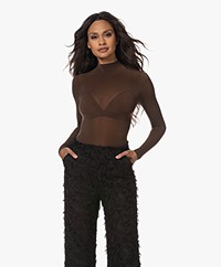 Wolford Buenos Aires Longsleeve String Body - Umber