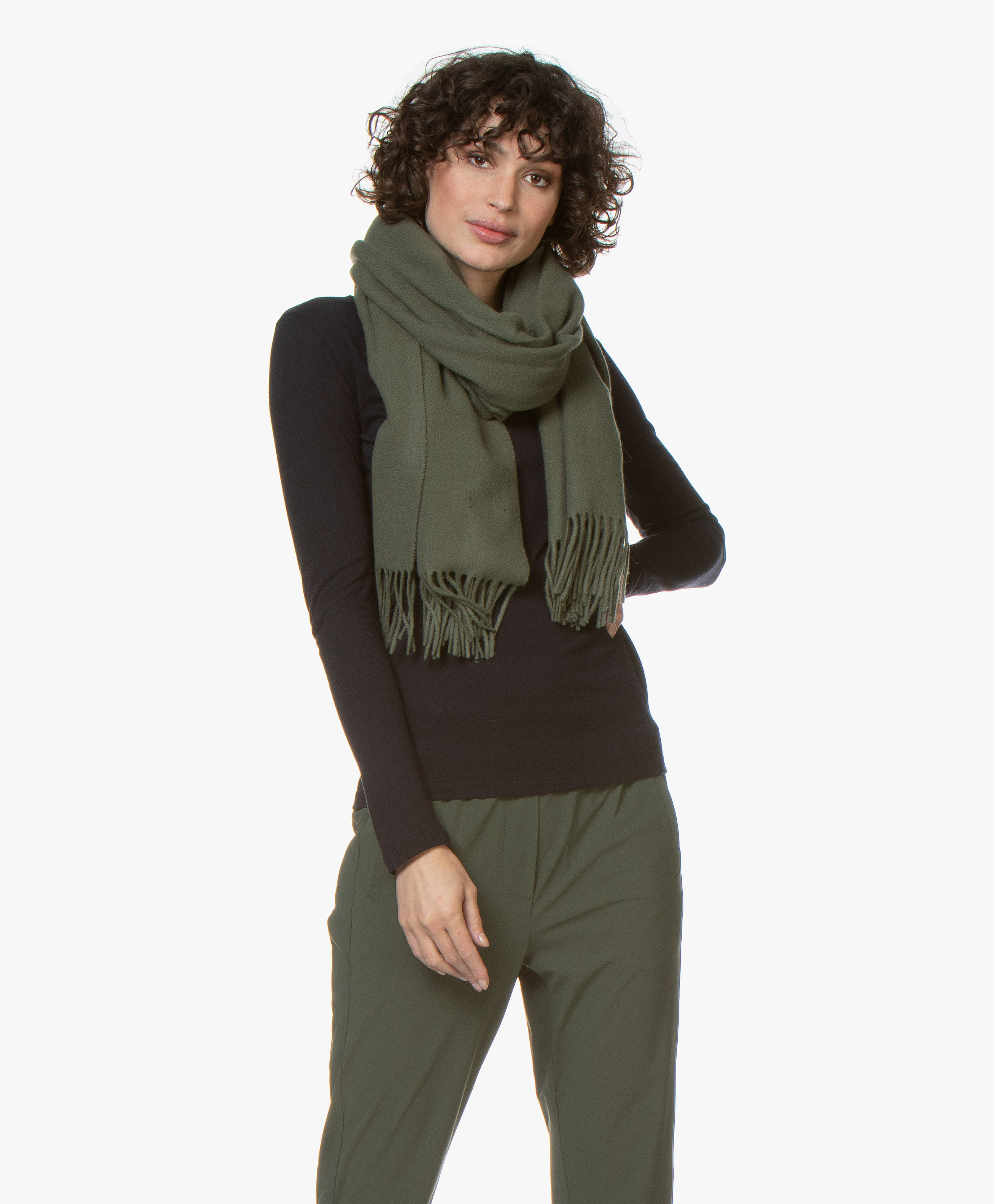 Rag & Bone Klassieke Wollen Sjaal - Army - classic wool ...