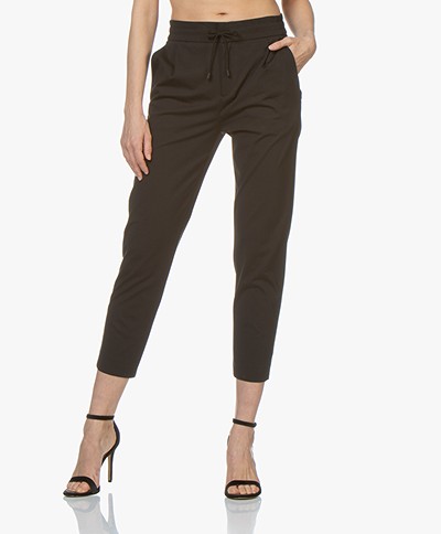 Drykorn Level Loose-fit Cropped Pants - Black 