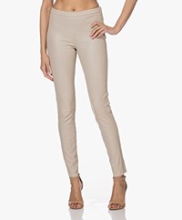 LaSalle Leather Slim-fit Pants - Beige