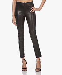 rag & bone Simone Leather Slim-fit Pants - Black