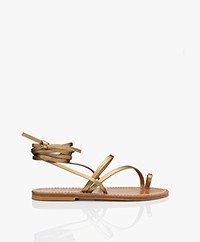 K. Jacques St. Tropez Ellada Gladiator Sandals - Metallic Gold