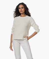 Sibin/Linnebjerg Coral Fisherman's Merino Blend Sweater - Off-white