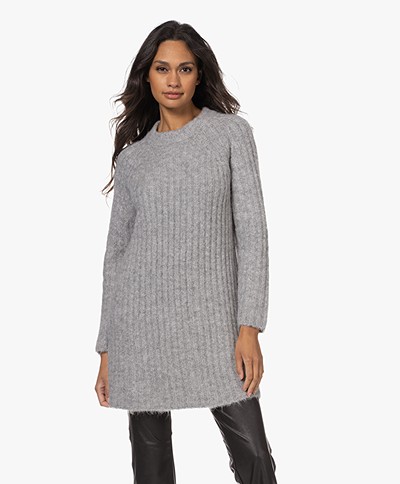 Denham Alexis Knitted Dress - Medium Grey Melange