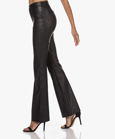 SPANX® Leather-like Flare Pants - Black