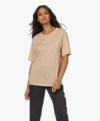 Filippa K Cotton Short Sleeve T-shirt - Dune Beige