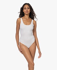 Wolford Ribjersey String Body - Pearl