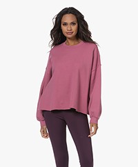 XÍRENA Honor Fleece Raw-Cut Sweatshirt - Pink Clover