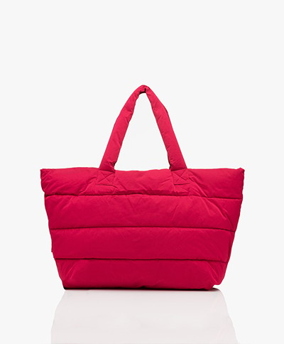 Closed Padded Puffer Bag - Ruby