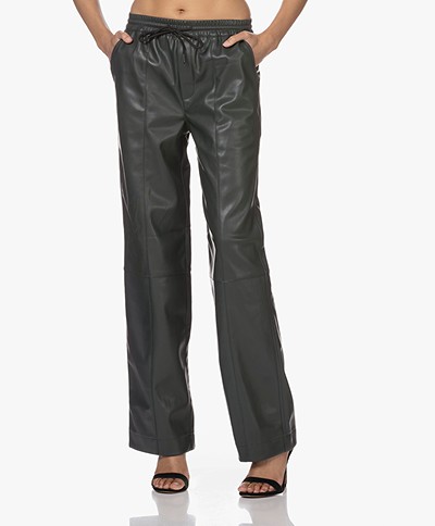 MKT Studio Pilary Faux Leather Pants - Bouteille