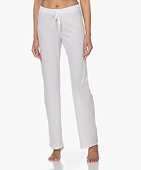 HANRO Cotton Deluxe Jersey Pajama Pants - White