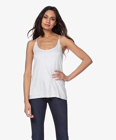 Drykorn Arani Double-layered Lyocell Jersey Top - Off-white