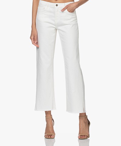 by-bar Mojo Raw-edge Rechte Cropped Jeans - Off-white