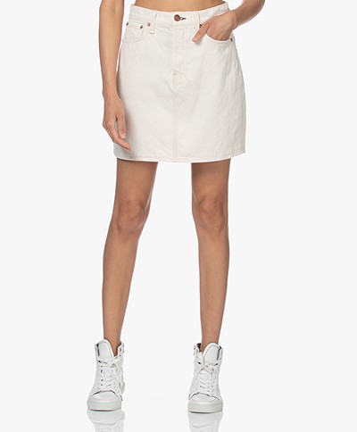 Rag & Bone High-Rise Bio Cotton Mini Skirt - Ecru