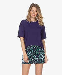 Calvin Klein Modal Blend Pajama T-shirt - Purple Fuss
