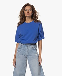 XÍRENA Trixie Katoenen Sweatshirt - Bold Blue