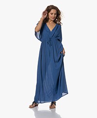 by-bar Fit and Flare Crinkle Maxi Dress - Kingsblue