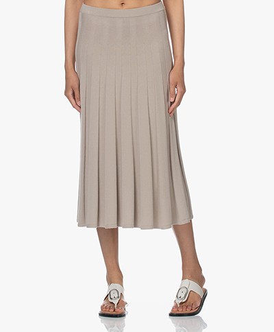 Filippa K Ruby Knitted Viscose Blend Skirt - Light Beige