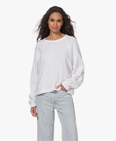 bassike Cotton Slub Jersey Sweatshirt - White