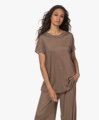HANRO Modal Jersey Long-line Pajama T-shirt - Coconut