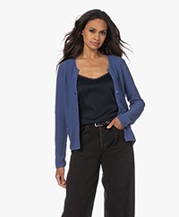 Belluna Simone Katoenmix Doorknoopvest - Blauw