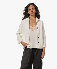 Sibin/Linnebjerg Spring Milano Doorknoopvest - Off-white