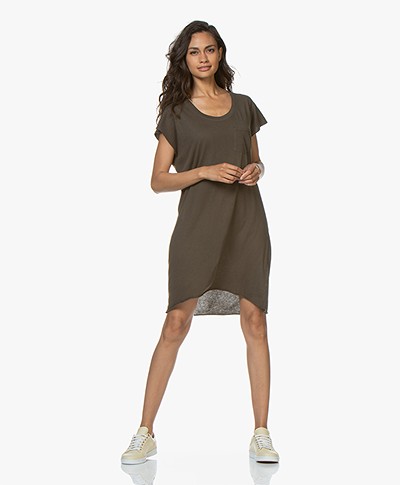 LDB Design By... Cotton Jersey T-shirt Dress - Khaki