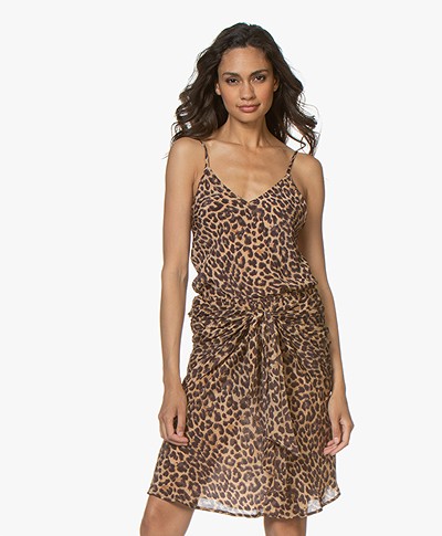 Mes Demoiselles Sherly Panther Print Top - Brown