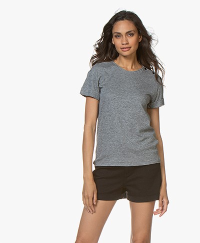 Rag & Bone Mac Rolled Sleeve T-shirt - Grey Heather