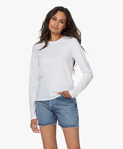 Closed Cotton Long Sleeve - White