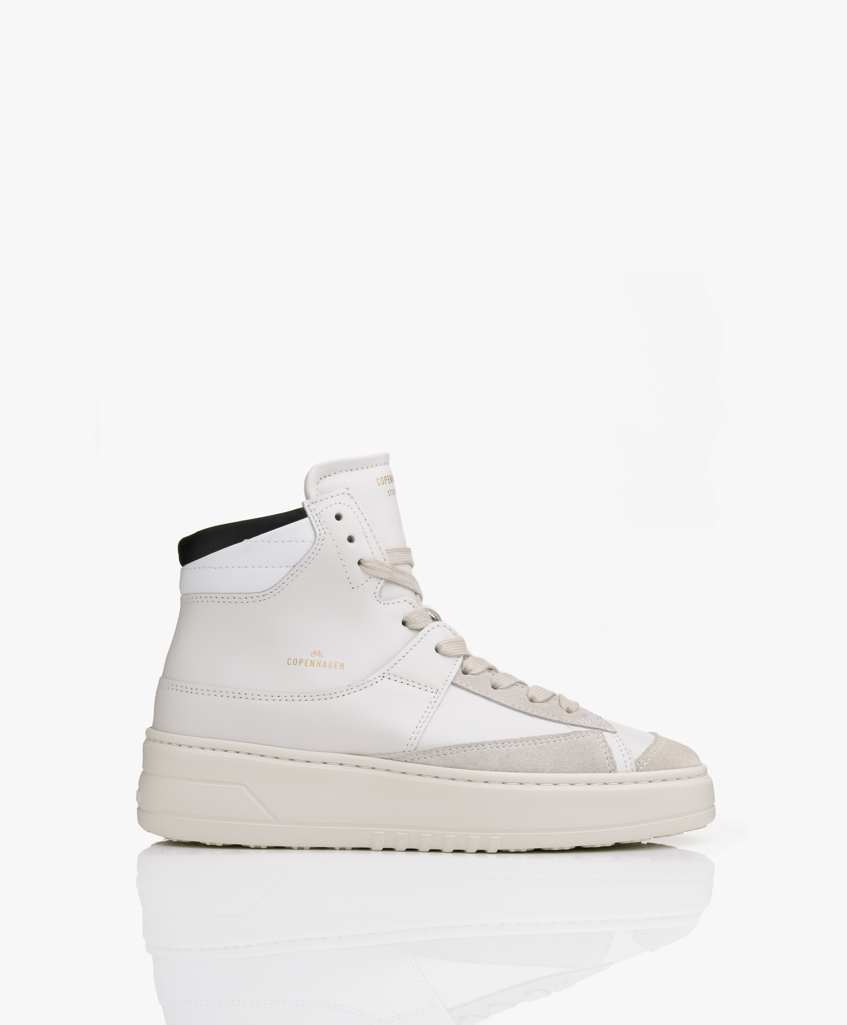 Copenhagen Studios High-top Leather Sneakers - Eggshell - cph74 eggshell