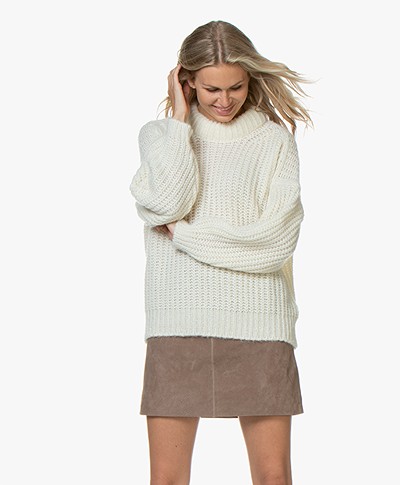 ba&sh Emma Chunky Knit Sweater - Off-white