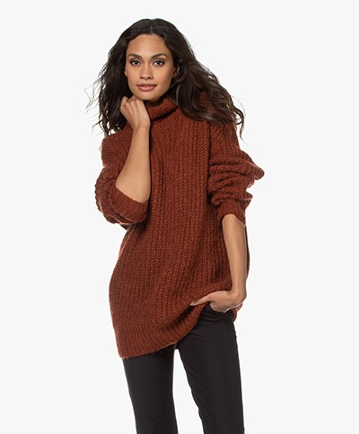 Vanessa Bruno Shirley Chunky Knitted Turtleneck Sweater - Terre Brulee