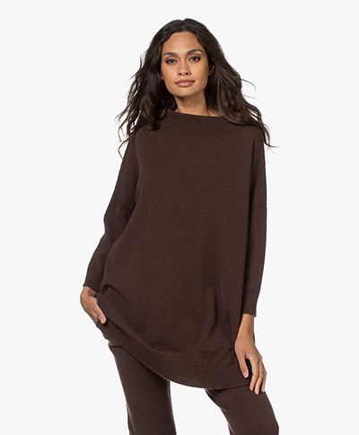 LaSalle Cashmere High Neck Sweater - Cafe